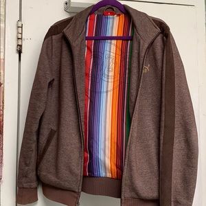 Puma sweater with colorful lining. LAST CHANCE